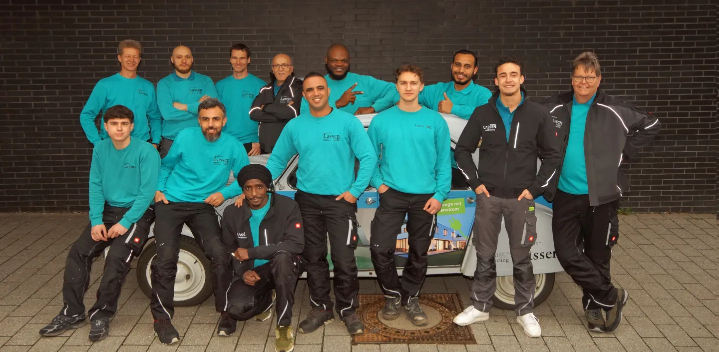 Das Montersteam der Firma Lassen.