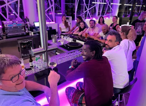 Die Mitarbeiter von Lassen bei einem Betriebsausflug.