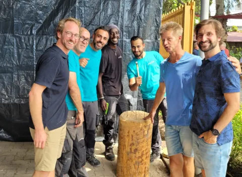 Die Mitarbeiter von Lassen bei einem Betriebs-Event.